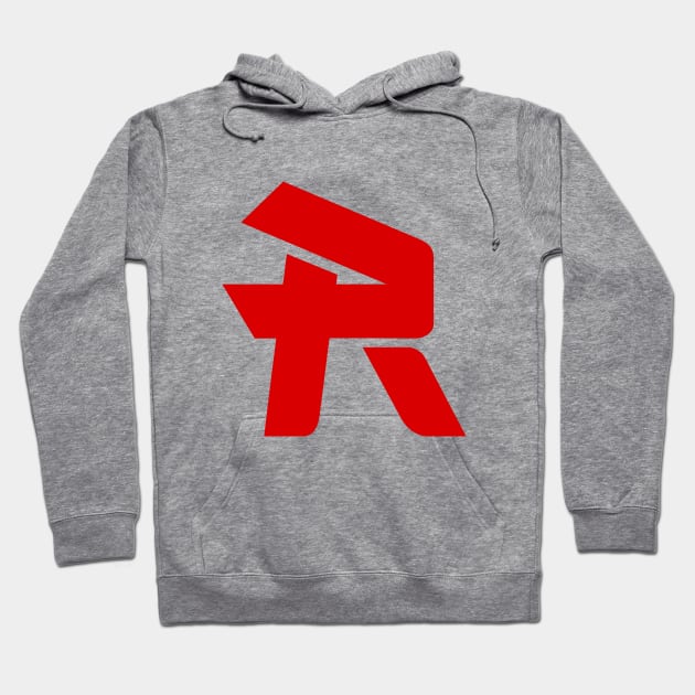 Letter R Logo Red Design Gift Hoodie by Super Fresh Art